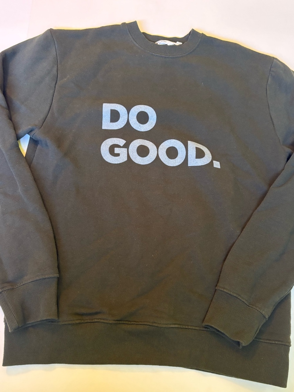 Do Good Graphic Crewneck Sweatshirt - Green with white text
